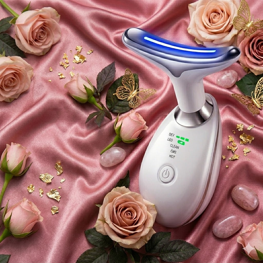 MASAJEADOR FACIAL DE 3 LUCES LED