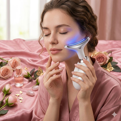 MASAJEADOR FACIAL DE 3 LUCES LED