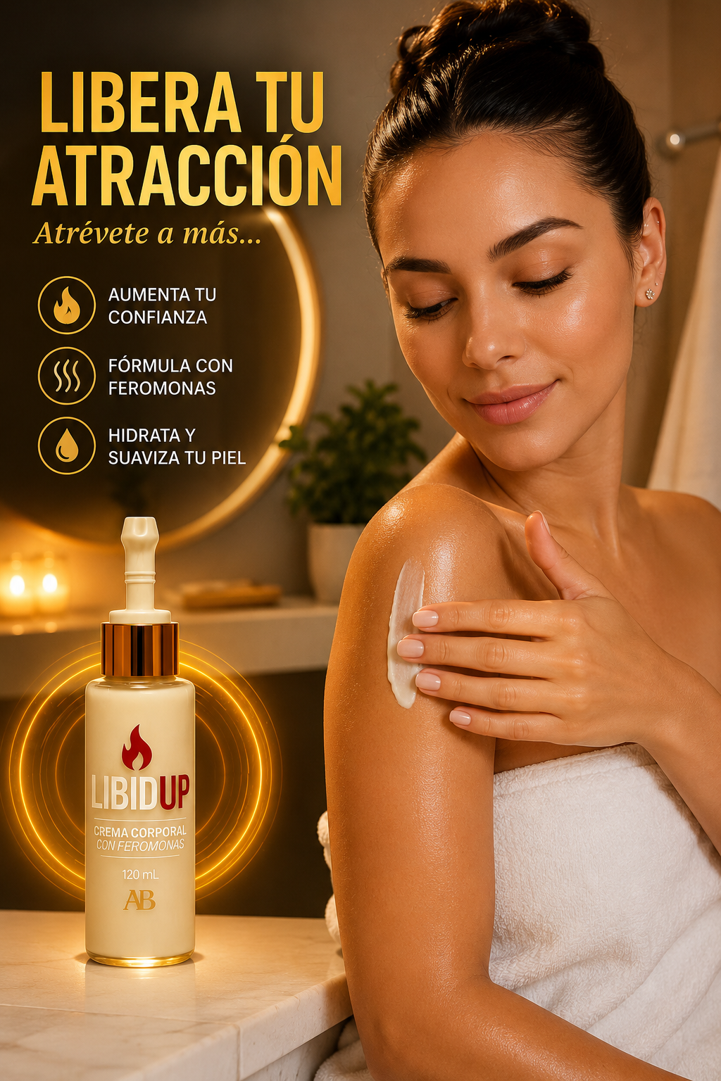 CREMA CORPORAL CON FEROMONAS LIBIDUP 120ML (MUJER)